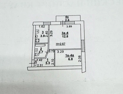 1-к. квартира, 32&nbsp;м²