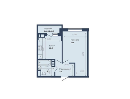 1-к. квартира, 37&nbsp;м²