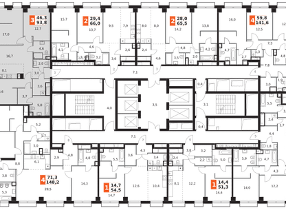 4-к. квартира, 93&nbsp;м²