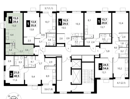 Студия, 28 м²