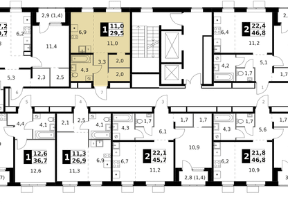 Студия, 29&nbsp;м²