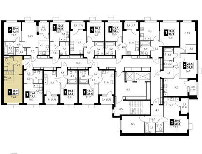 Студия, 28&nbsp;м²