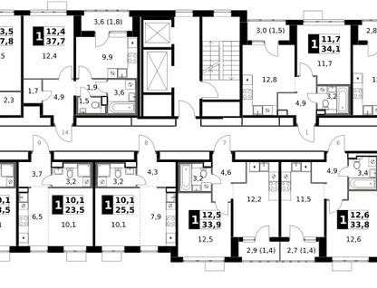 1-к. квартира, 37&nbsp;м²