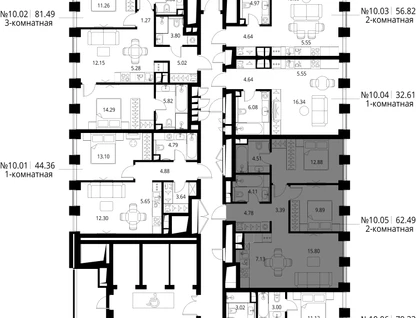 2-к. квартира, 62&nbsp;м²