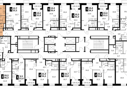 2-к. квартира, 44 м²