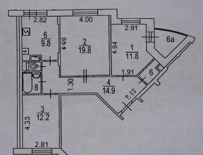 3-к. квартира, 73,7 м²