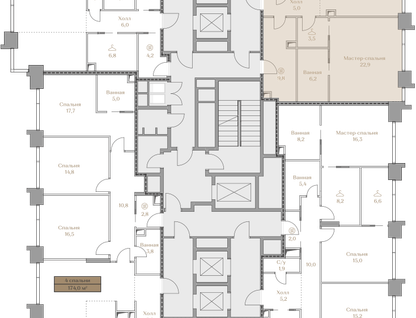 2-к. квартира, 113 м²