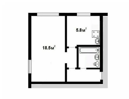 1-к. квартира, 33&nbsp;м²