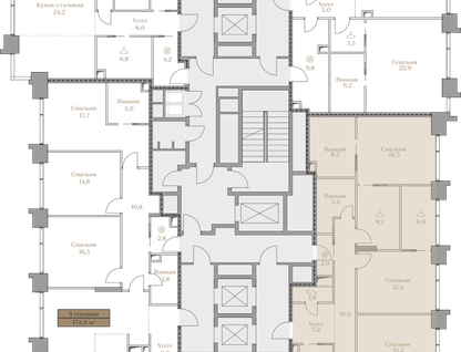 3-к. квартира, 143 м²