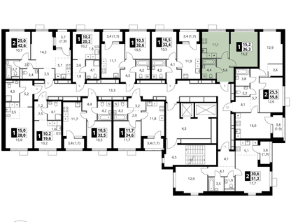 1-к. квартира, 36&nbsp;м²