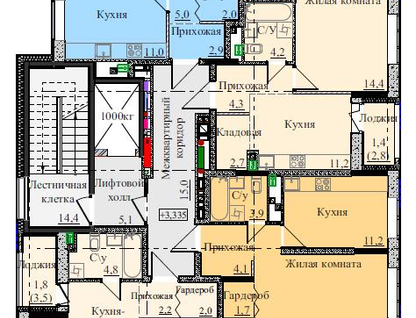 Студия, 43&nbsp;м²