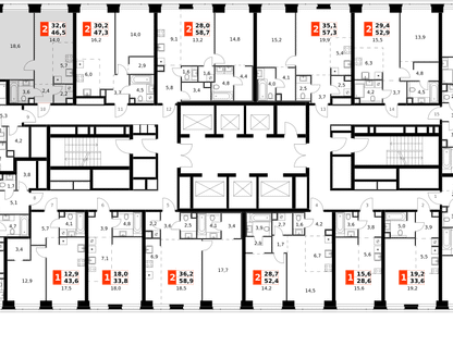 2-к. квартира, 46&nbsp;м²