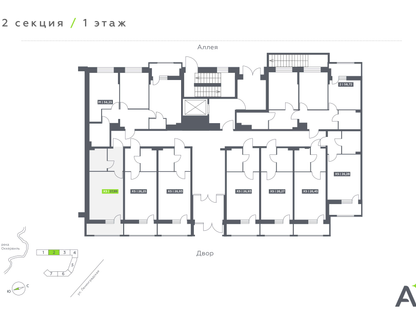 Студия, 27 м²