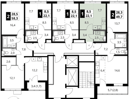 Студия, 22&nbsp;м²