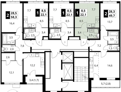 Студия, 22&nbsp;м²