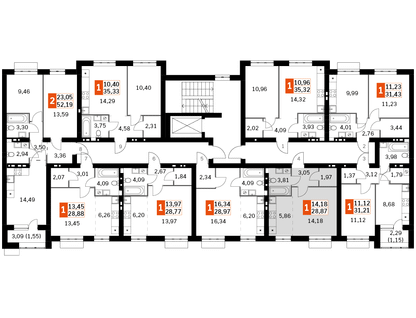 Студия, 28 м²