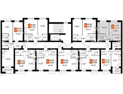 1-к. квартира, 32 м²