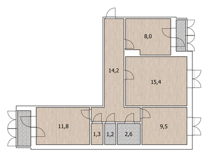 3-к. квартира, 66&nbsp;м²