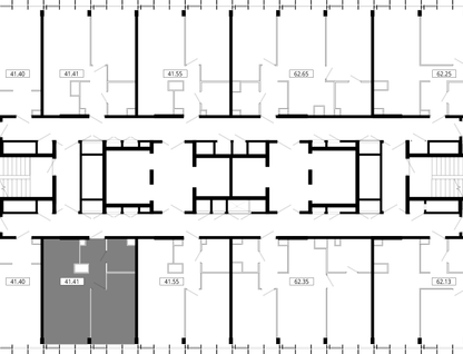 1-к. квартира, 41&nbsp;м²