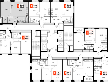 2-к. квартира, 51&nbsp;м²
