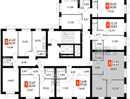 2-к. квартира, 53 м²