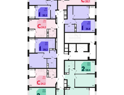 1-к. квартира, 37 м²