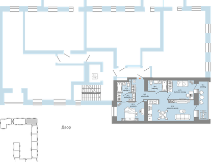 3-к. квартира, 68 м²
