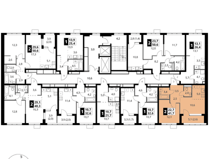 2-к. квартира, 41&nbsp;м²