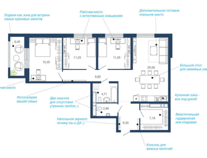 3-к. квартира, 101,6&nbsp;м²