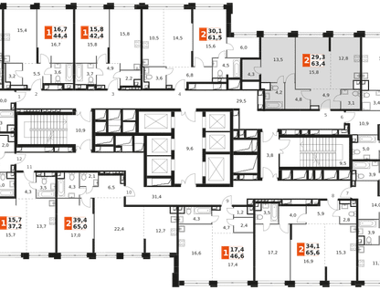 2-к. квартира, 63&nbsp;м²