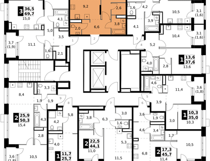 2-к. квартира, 48&nbsp;м²