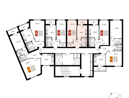 1-к. квартира, 37&nbsp;м²