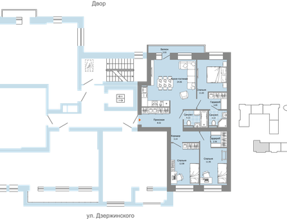 4-к. квартира, 85&nbsp;м²