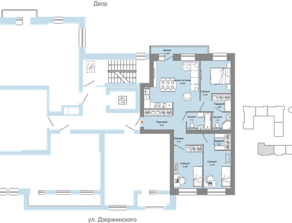 4-к. квартира, 85&nbsp;м²