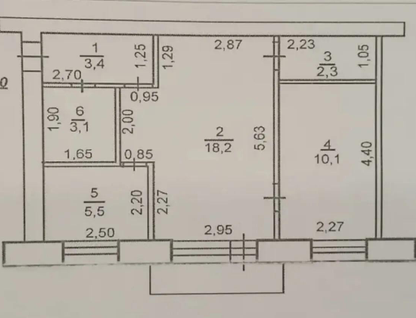 2-к. квартира, 42,6&nbsp;м²