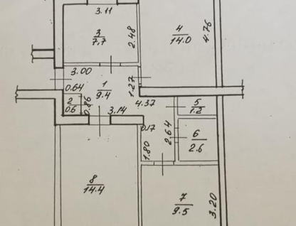 3-к. квартира, 59,4&nbsp;м²