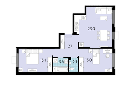 2-к. квартира, 62,5&nbsp;м²