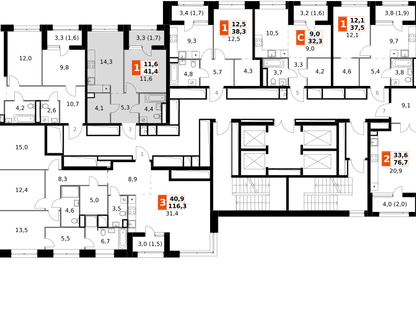 1-к. квартира, 41&nbsp;м²