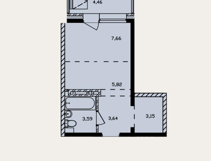 1-к. квартира, 29&nbsp;м²