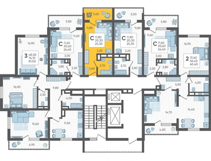 Студия, 25 м²