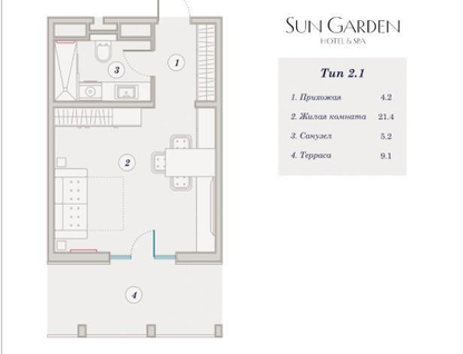 1-к. квартира, 39,9&nbsp;м²