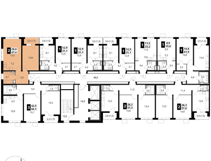 2-к. квартира, 47&nbsp;м²