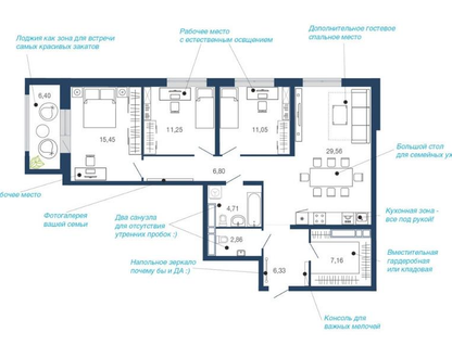 3-к. квартира, 101,6&nbsp;м²