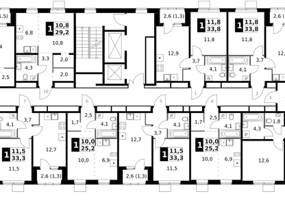 1-к. квартира, 33 м²