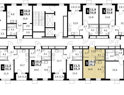 Студия, 25 м²