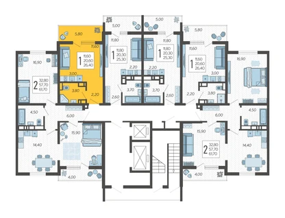 Студия, 26&nbsp;м²