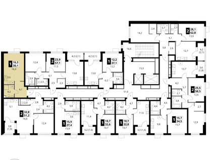 Студия, 30 м²