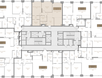 2-к. квартира, 89&nbsp;м²