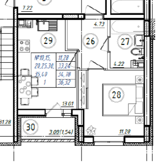 1-к. квартира, 35&nbsp;м²