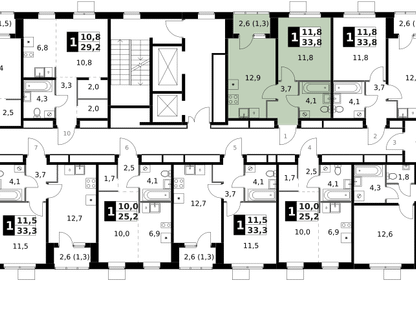 1-к. квартира, 33 м²